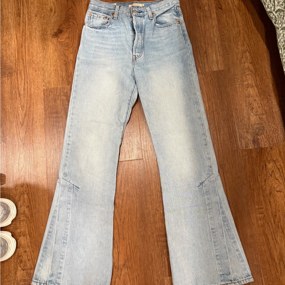 Levi's Blue Flare Wide Leg Jeans